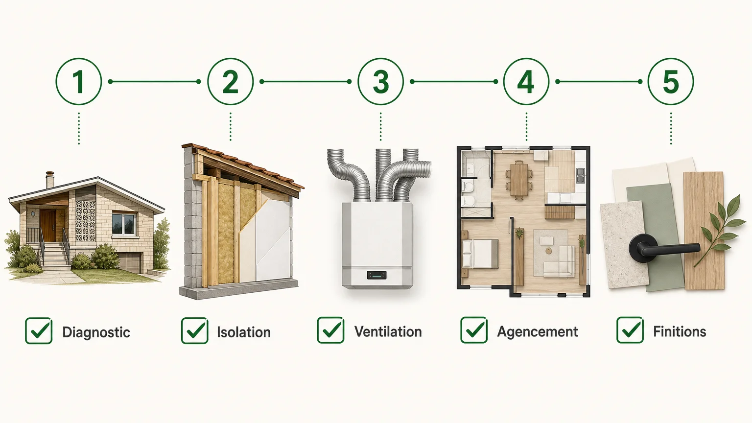 Checklist des étapes d’une rénovation de maison des années 60